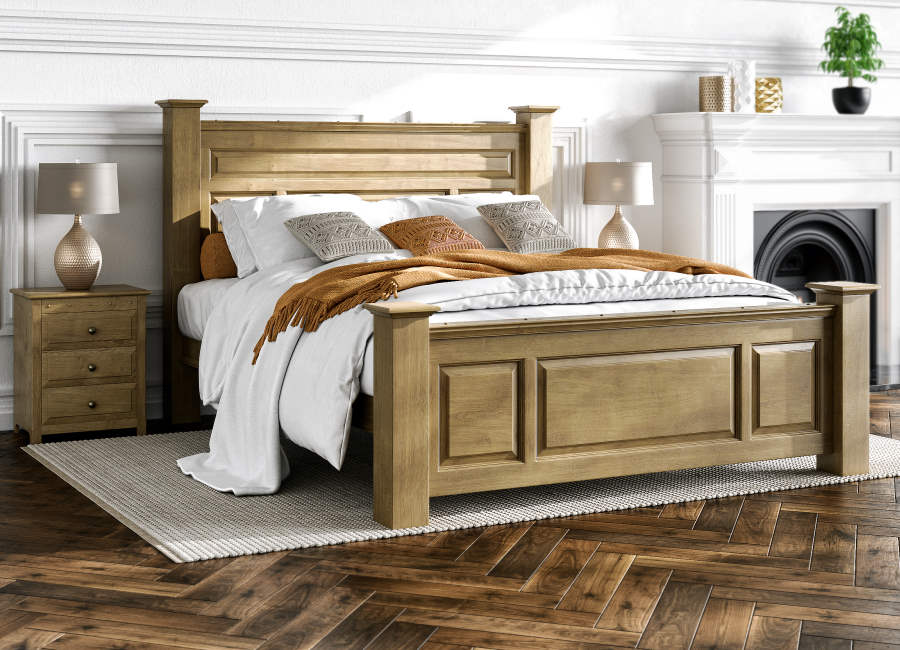 Regal Wooden Bed Set – King & Queen Sizes