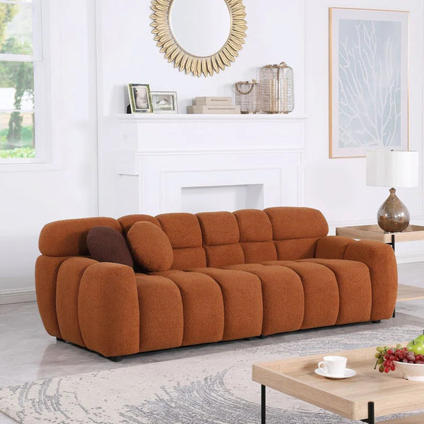 Contemporary Round Sofa with Tufted Back (7 Seater)