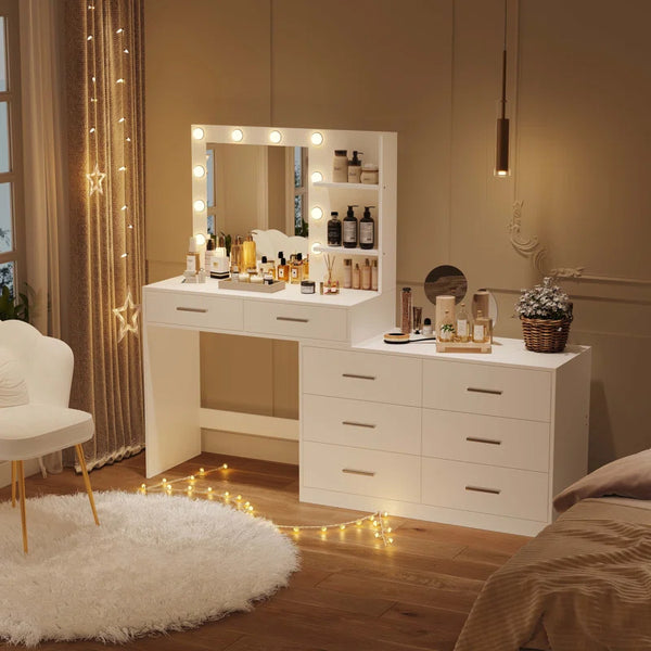 Glamour Glow Lighted Vanity with Storage