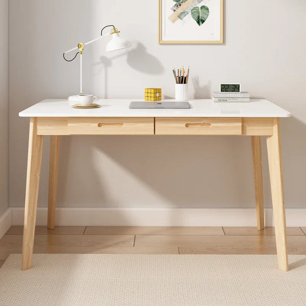 Minimalist Writing Desk with 2 Drawers