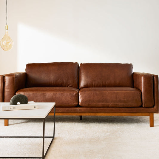 Harper Leather Sofa (76"–96")