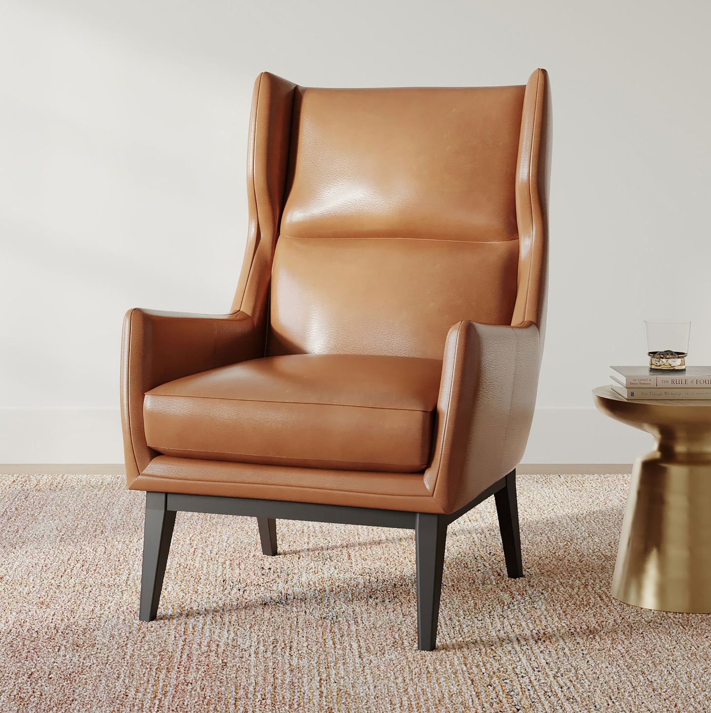 Serene Leather Bedroom Chair